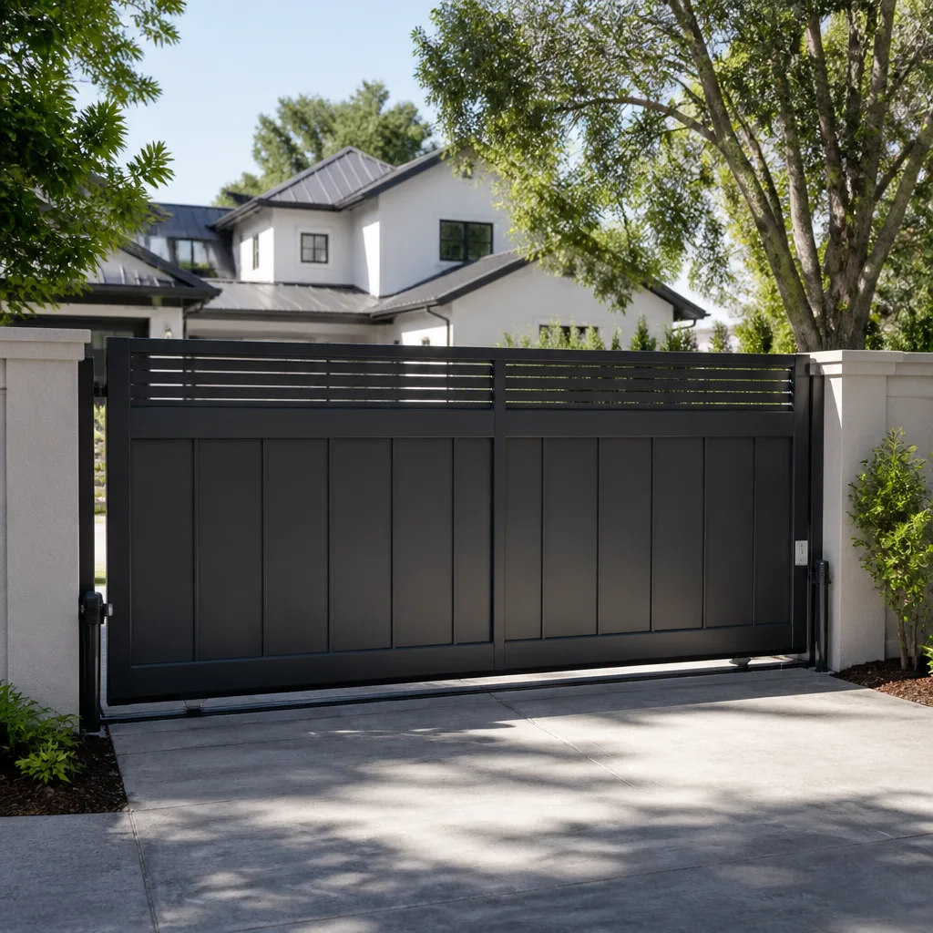 Sliding driveway gates