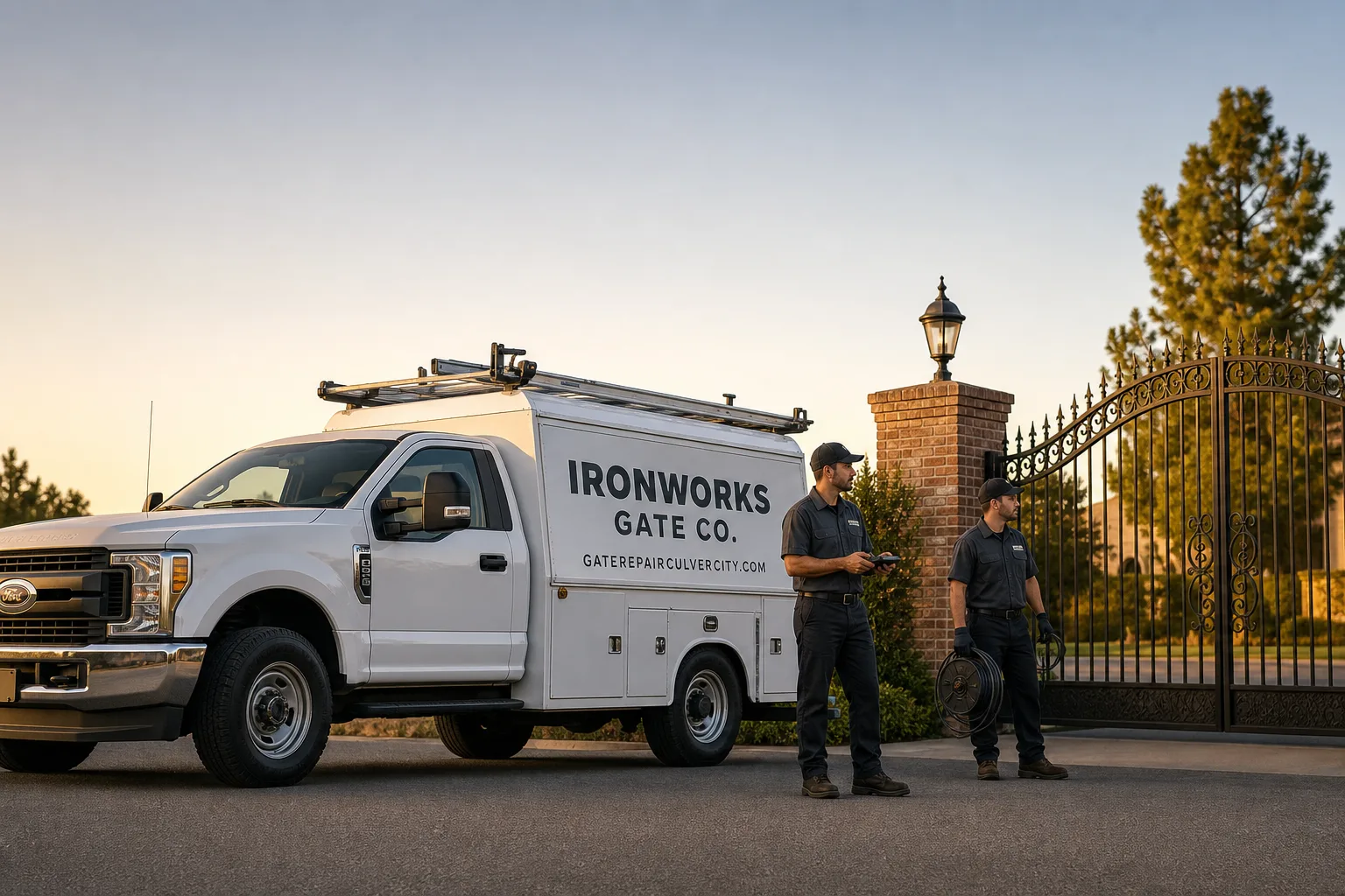 Ironworks Gate Co. gate repair team